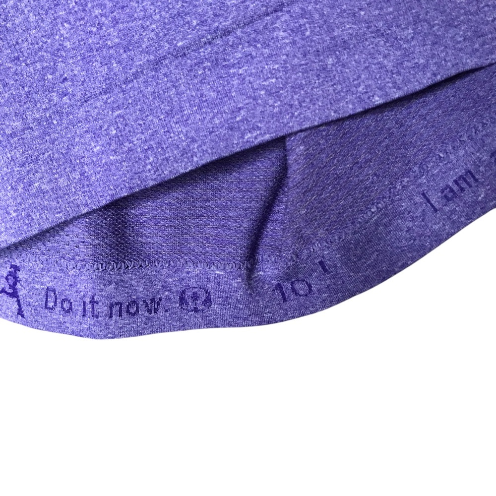 Size 10 Lululemon Swiftly Tech Long Sleeve Crew Heathered Power Purple Shirt Top - Picture 12 of 12